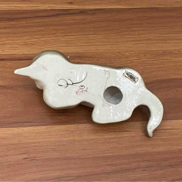 Vintage Gray & White Tabby Cat Porcelain Happy Sleeping Cat Figurine - Picture 7 of 13